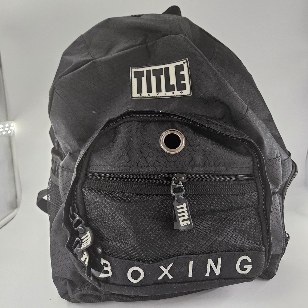 Title Boxing Club Sport Gear Gym Backpack Bag 15H x 8WInches BLACK